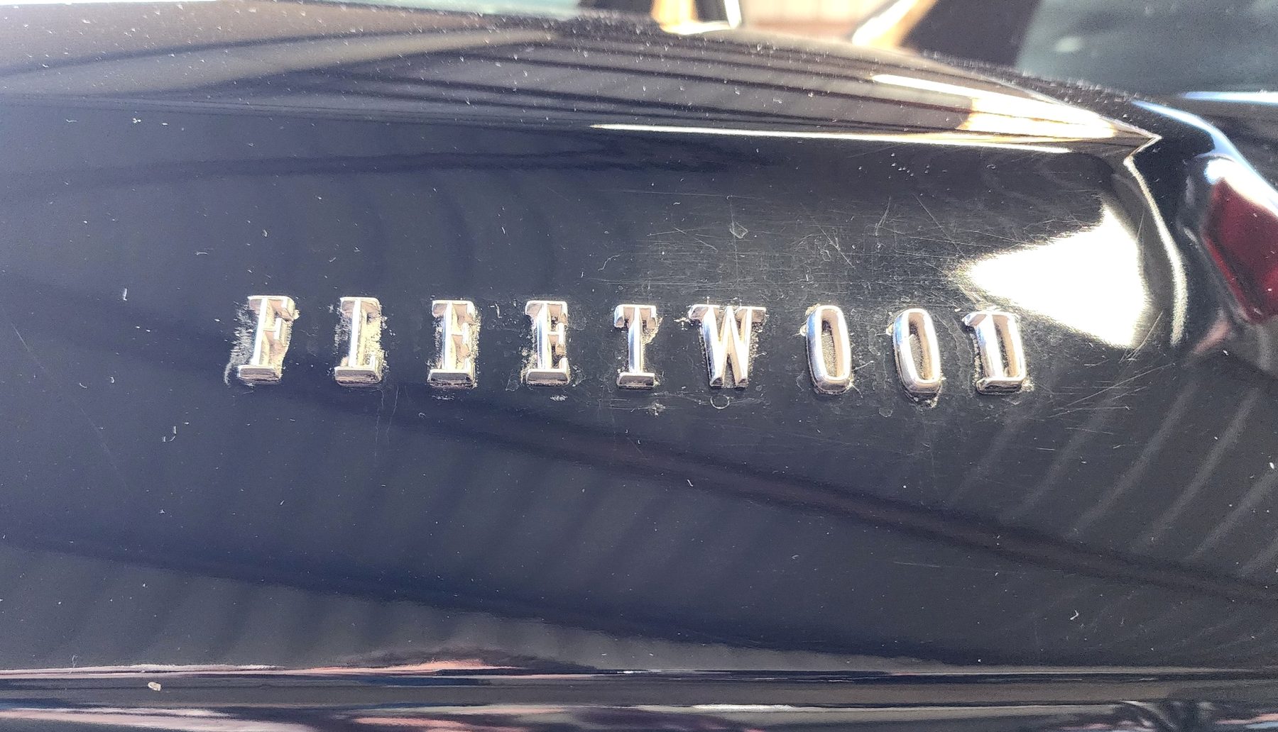 Fleetwood lettering on the trunk