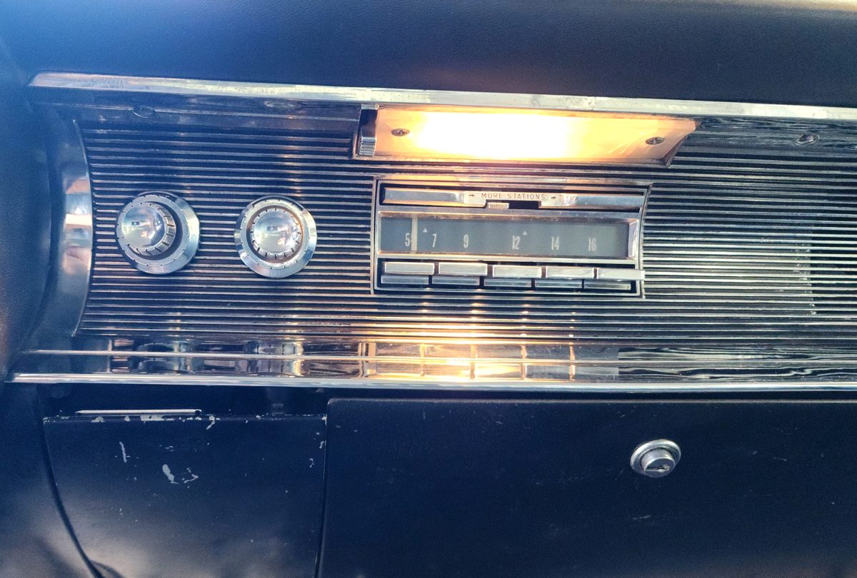 The original push-button AM radio, lit up